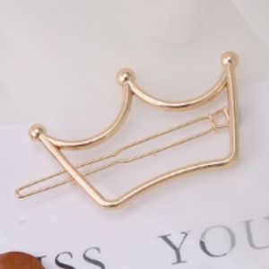 NWT- Gold Tone Crown Hair Clip/Barrette